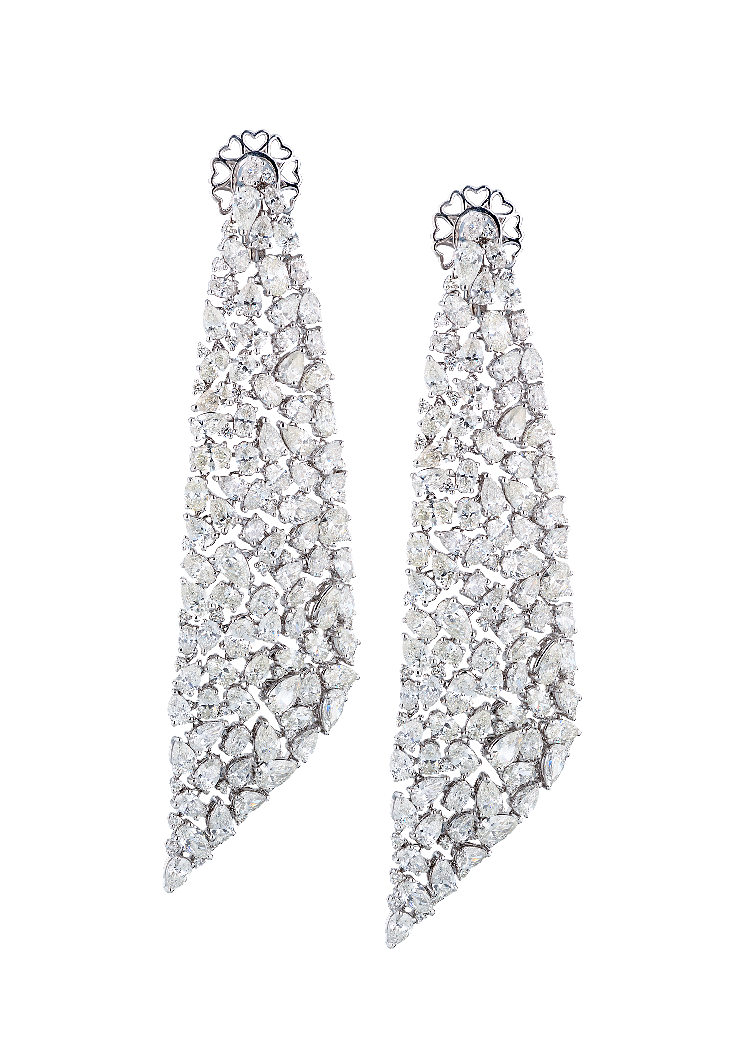 Серьги Safo Joaillerie 29,55 ct Round & Oval & Pear Cut Diamonds & White Gold(32277) №6