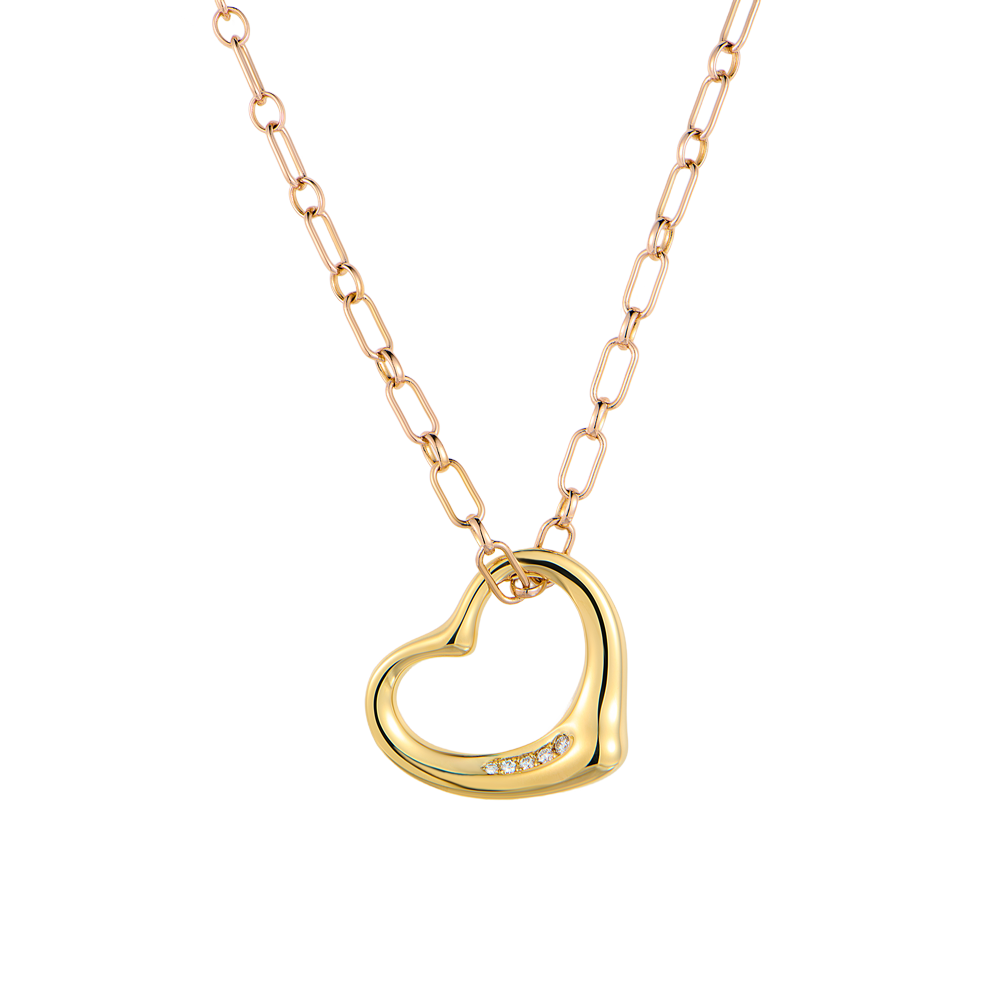 Подвеска Tiffany & Co Elsa Peretti® Open Heart 22 mm Yellow Gold(50717) №4