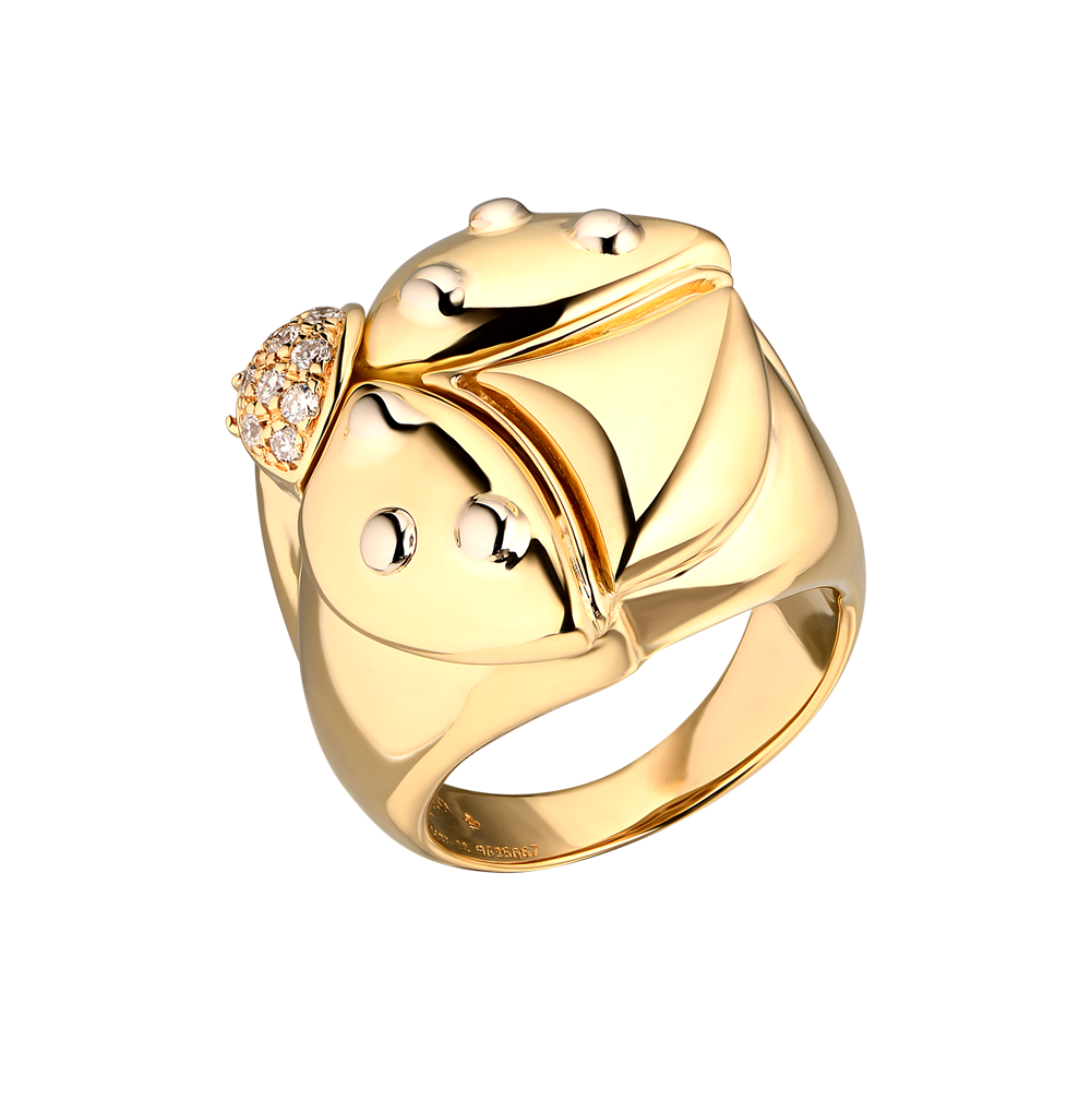 Кольцо De Grisogono Coccinelle Collection Diamonds & Yellow Gold(31808) №5