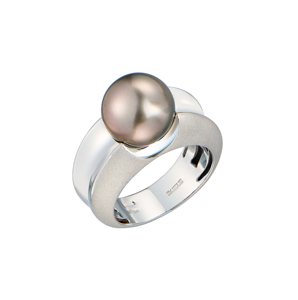Кольцо Damiani Black Pearl 10 mm & White Gold(46427) №4