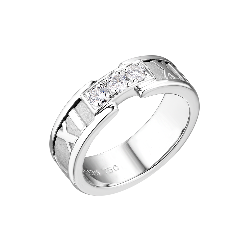 Кольцо Tiffany & Co Atlas White Gold Diamonds(35290) №2