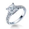 Кольцо GIA 2,05 ct F/VVS1 Square Cut Diamond(31858) №1