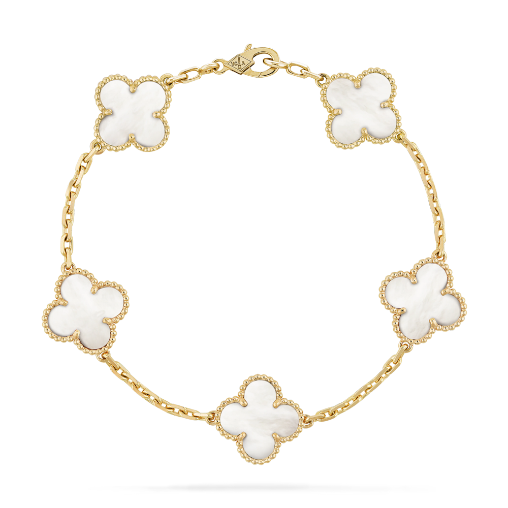 Браслет Van Cleef & Arpels Vintage Alhambra 5 Motifs Yellow Gold Mother-of-Pearl VCARA41800(52892) №3