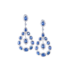 Серьги No name Natural Sapphire 16,16 ct & Natural Diamonds 4,24 ct & White Gold(49289) №1