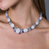 Колье Oro Vitchenza Jewellery Louna Stone & Diamonds & Multigemstone & White Gold(37197) №3