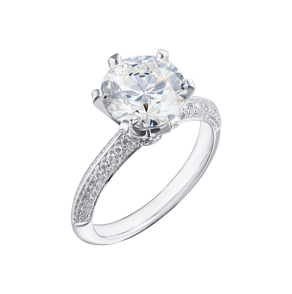 Кольцо GIA 3,00 ct H/SI1 Round Cut Diamond(26062) №4
