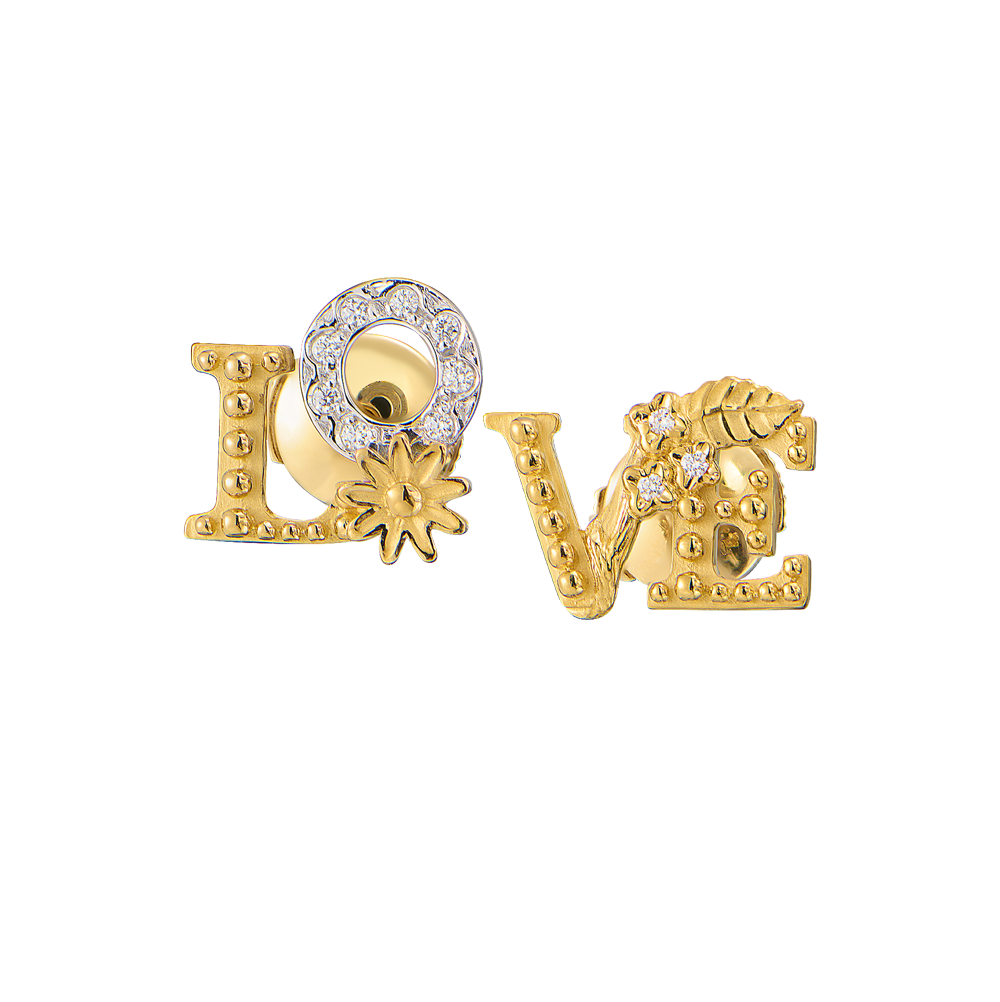 Серьги Carrera y Carrera Love Yellow & White Gold & Diamonds DA13751 030101(54396) №4
