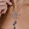 Подвеска No name White Gold Diamond Topaz Lolite Flower(46747) №2