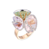 Кольцо No name Moving Multi-Gemstone & Rose Gold(51130) №1