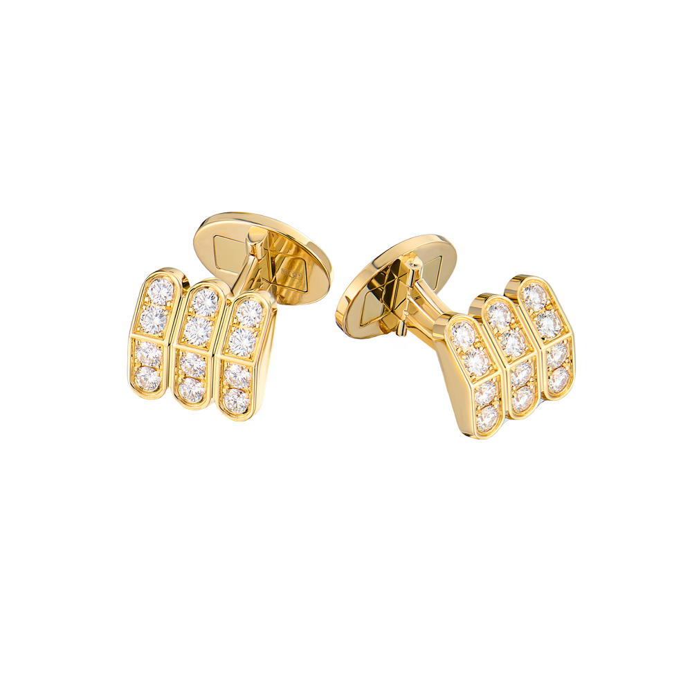 Запонки Harry Winston Premier Collection in Yellow Gold & Diamonds(55503) №2