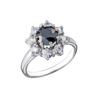 Кольцо No name 1,10 ct Black & 1,25 ct White Diamonds & White Gold(55098) №1