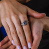 Кольцо No name в стиле Bvlgari Serpenti Diamonds & Emeralds & Sapphire(28288) №3