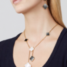 Серьги Van Cleef & Arpels Magic Alhambra 3 motifs Yellow Gold White & Gray mother-of-pearl Onyx VCARD79000(17806) №2