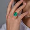 Кольцо No name COLOMBIA EMERALD 7,8 ct Intense Bluish Green/I1(55115) №4