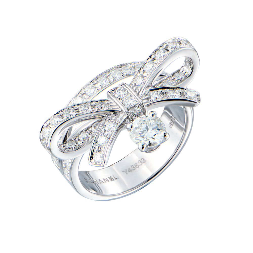 Кольцо Chanel Ruban White Gold Diamond J11149(51426) №4
