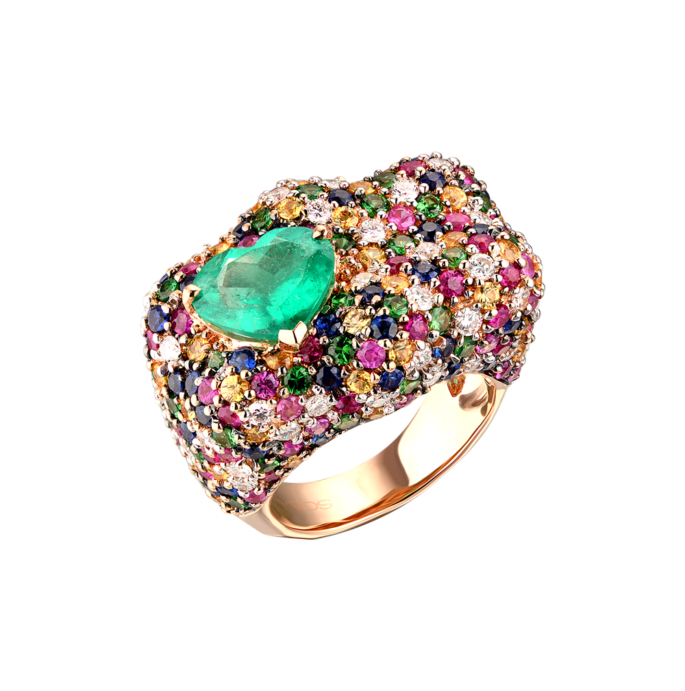 Кольцо Scavia Jewels Multigemstone Ring With 2.33 ct Heart Emerald(40683) №5