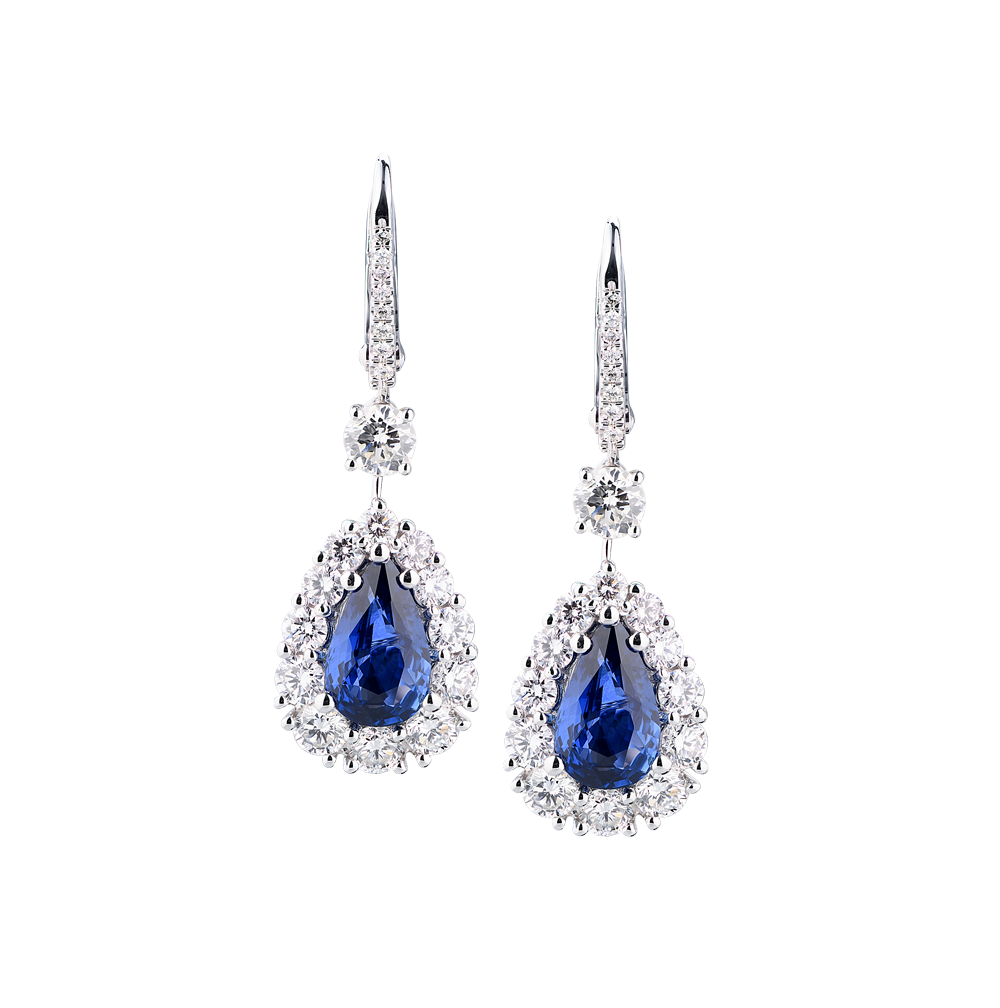 Серьги GRS Gemresearch Swisslab 2,57/2,19 ct Royal Blue Sri Lanka(22795) №6