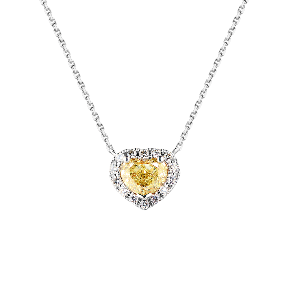 Подвеска DeRosa 1.01 ct Fancy Light Yellow/VS1 Diamond Heart N5421179(32431) №6