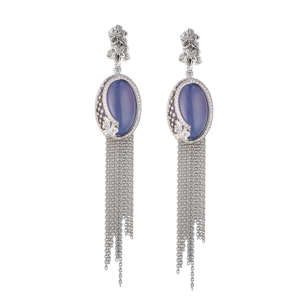 Серьги Carrera y Carrera Sierpes Maxi White Gold & Chalcedony & Diamonds DA13603(41590) №5