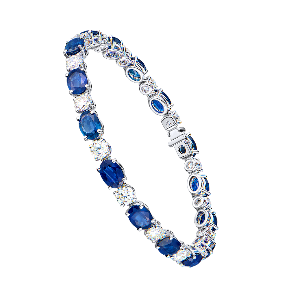 Браслет Ralfdiamonds 14,20 ct Oval Mixed Cut Sapphires & 4,89 ct Round Cut Diamonds RDB(55275) №2