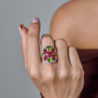 Кольцо Hour Passion Jewellery White Gold & Tourmaline & Peridot & Diamond(51448) №3