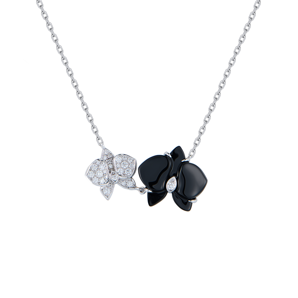 Колье Cartier Caresse d’Orchidèes White Gold Diamond & Onyx B7217200(50520) №5