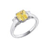 Кольцо No name 1,56 ct Fancy Intense Yellow/SI2 Radiant Cut Diamond(45525) №1