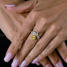 Кольцо GIA 1,01 ct Fancy Light Yellow/SI1 Pear Cut & White Gold(53546) №3