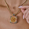 Подвеска Zancan Square Sapphire & Ruby & Citrine & Diamonds(45275) №2