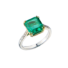 Кольцо No name COLOMBIA EMERALD 4,53 ct Intense Bluish Green/VS(49899) №1