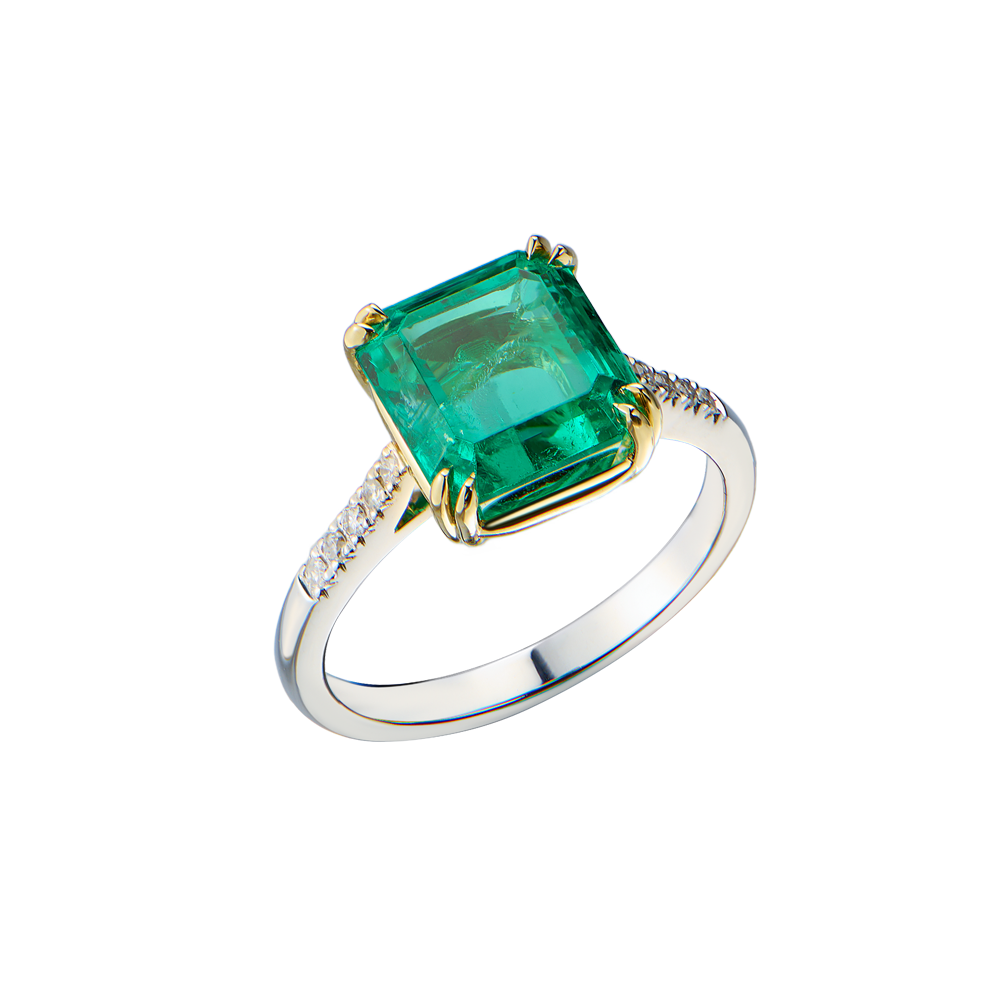 Кольцо No name COLOMBIA EMERALD 4,53 ct Intense Bluish Green/VS(49899) №4