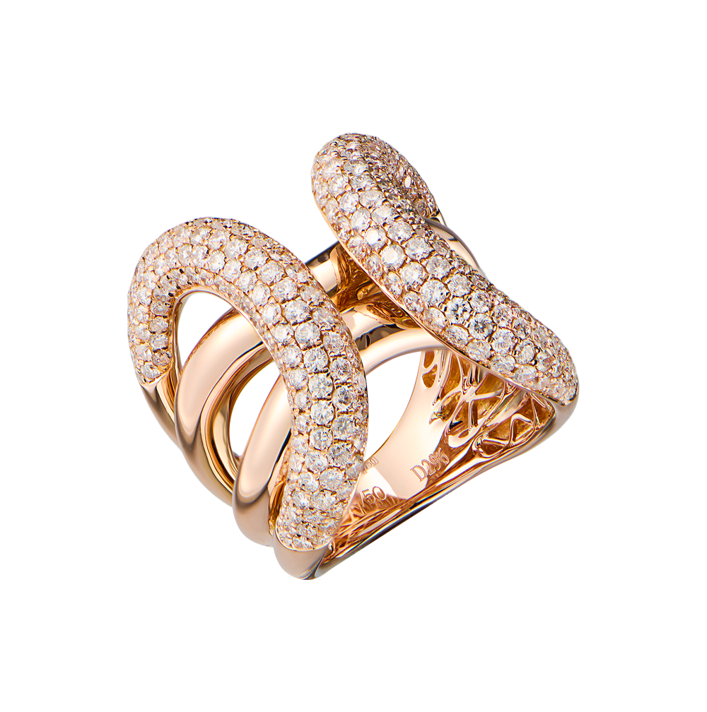 Кольцо No name 2,96 ct Round Cut Diamonds & Rose Gold(53946) №5