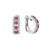 Серьги Ralfdiamonds Natural Ruby 2.10 ct & Round Cut Diamonds 0.54 ct(26579) №1