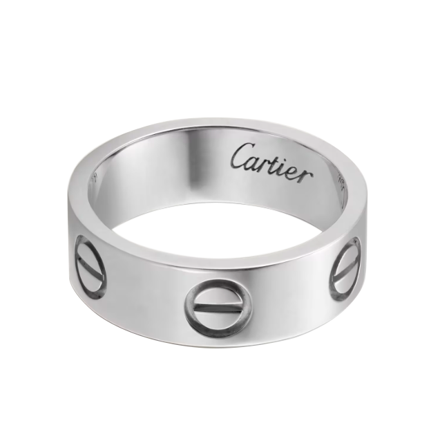 Кольцо No name в стиле Cartier Love White Gold (Size 62)(46060) №2