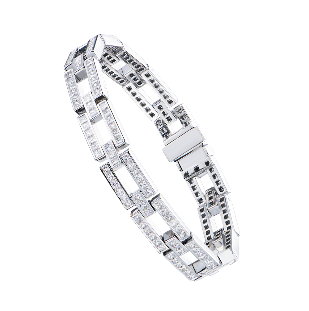 Браслет No name 7,50 ct G-H/VS1-VS2 Round Cut Diamonds & White Gold(52919) №5