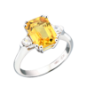 Кольцо GIA 2,02 ct Natural Fancy Yellow/SI2 Radiant Diamond(32403) №1