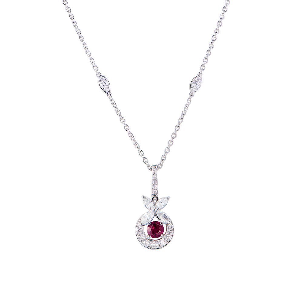 Подвеска Graff Ruby & Round and Marquise Diamonds(52259) №4