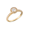 Кольцо Cartier Destinée Solitaire 0,57 ct F/VVS2 Yellow Gold Paved CRN4816854(54554) №1