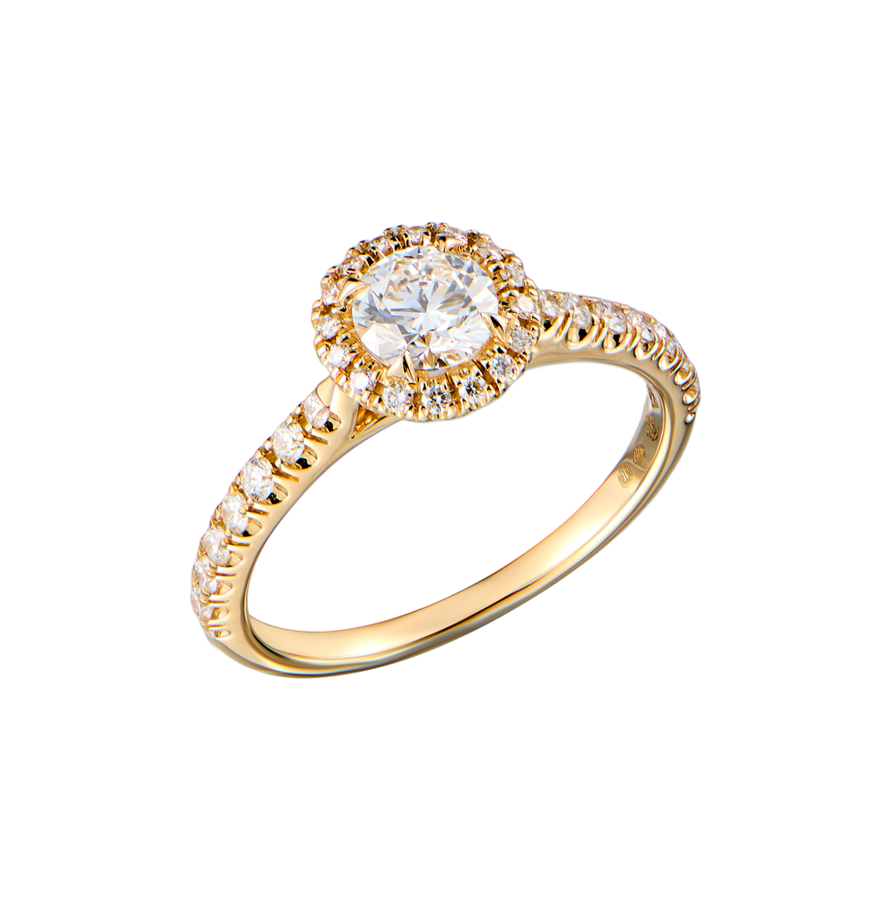 Кольцо Cartier Destinée Solitaire 0,57 ct F/VVS2 Yellow Gold Paved CRN4816854(54554) №3