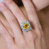 Кольцо No name 4.14 ct Natural Sapphire Intense Yellow & Diamonds(35718) №3
