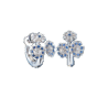Серьги Mario Panelli FLOWER Blue Sapphire & Diamonds & White Gold(45623) №1