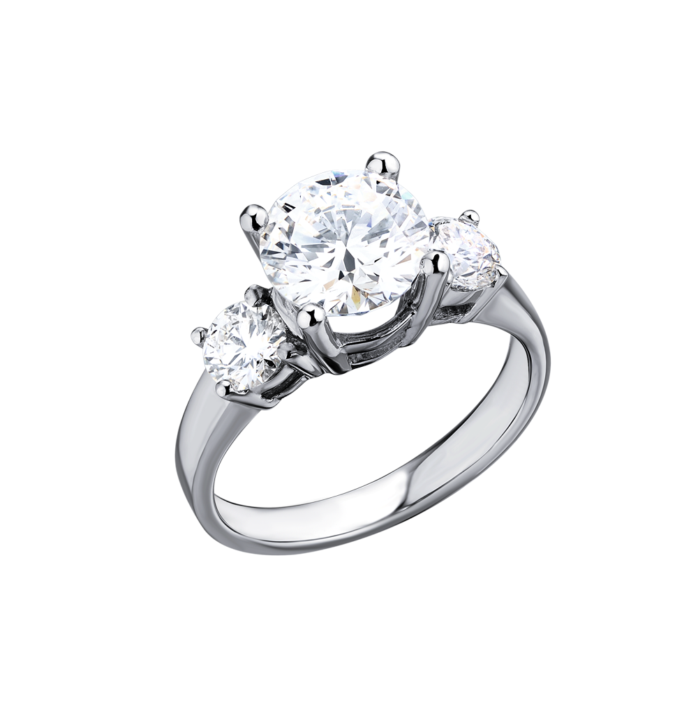 Кольцо No name 2,06 сt F/VVS2 Round Cut Diamond МГУ(32353) №5