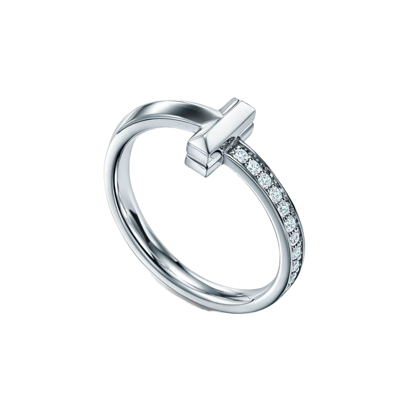 Кольцо Tiffany & Co T1 Ring in White Gold with Diamonds 67795555(29926) №4