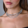 Колье Leo Pizzo 28,0 ct Five Row Tennis Necklace(42202) №4