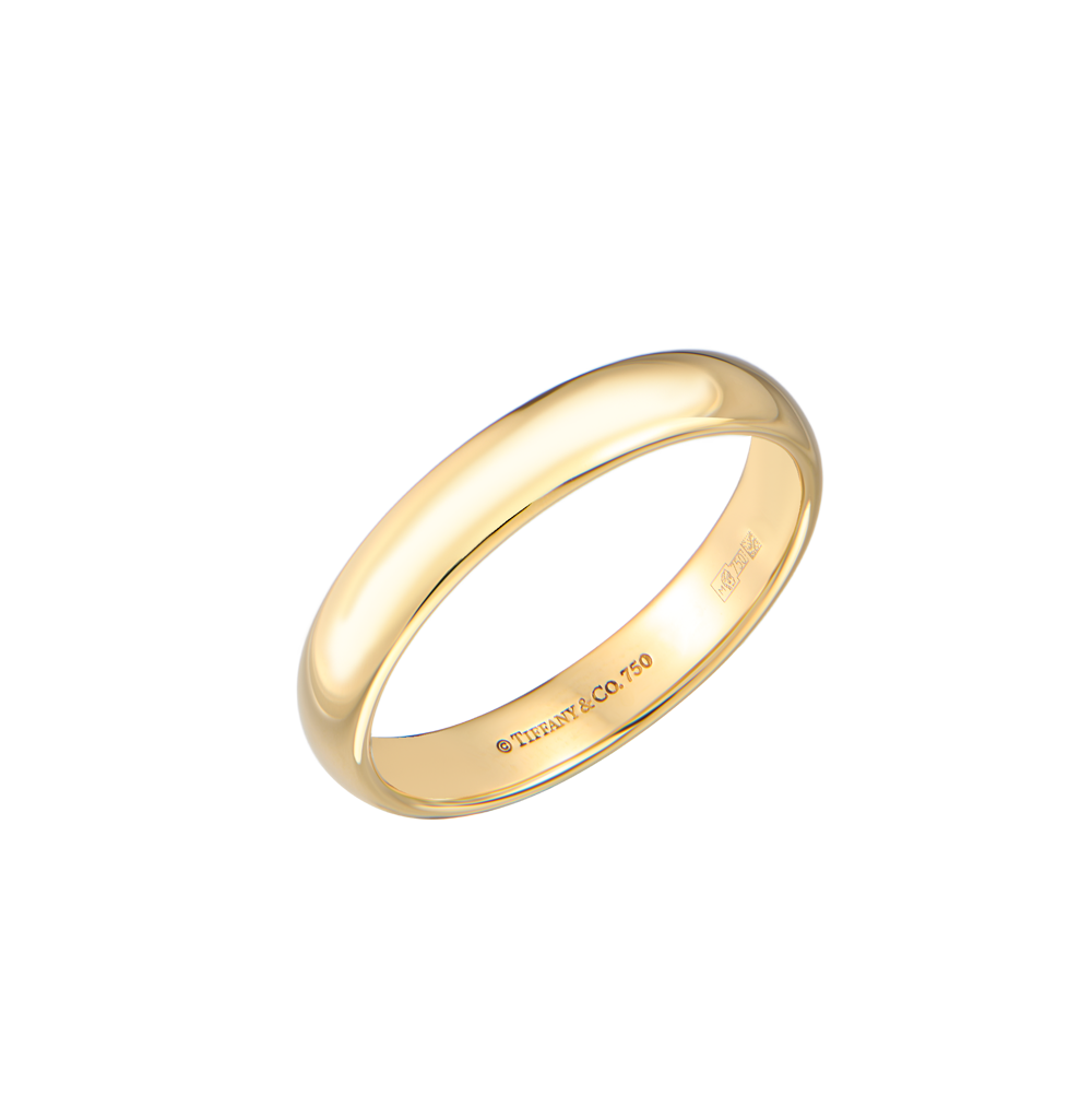 Кольцо Tiffany & Co Forever Yellow Gold Wedding Band 4 мм (Size 67)(50715) №2