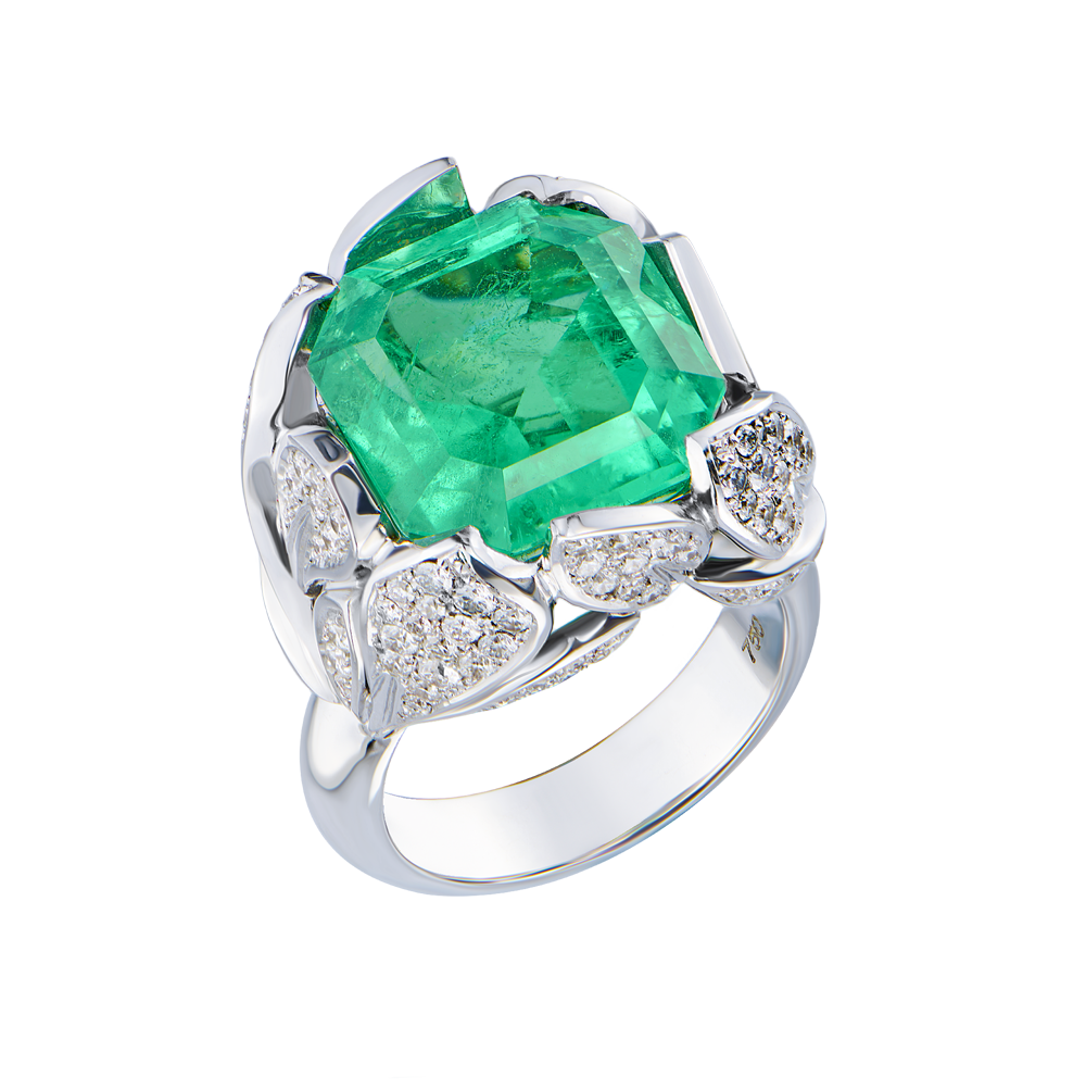 Кольцо No name COLOMBIA EMERALD 11,88 ct Intense Green/VS(54427) №3