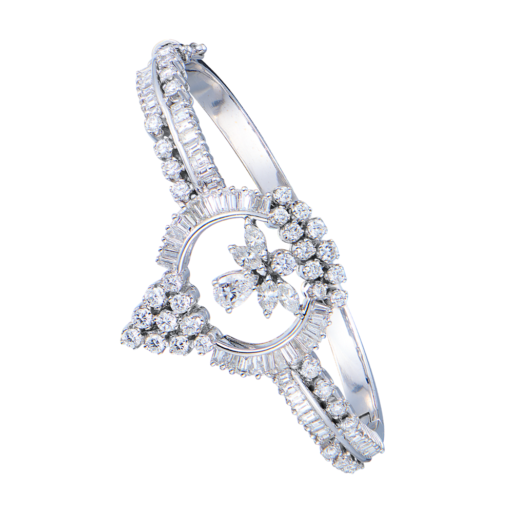Браслет No name 5,36 ct Round, Baguette, Marquise, Pear Cut Diamonds & White Gold(51547) №6