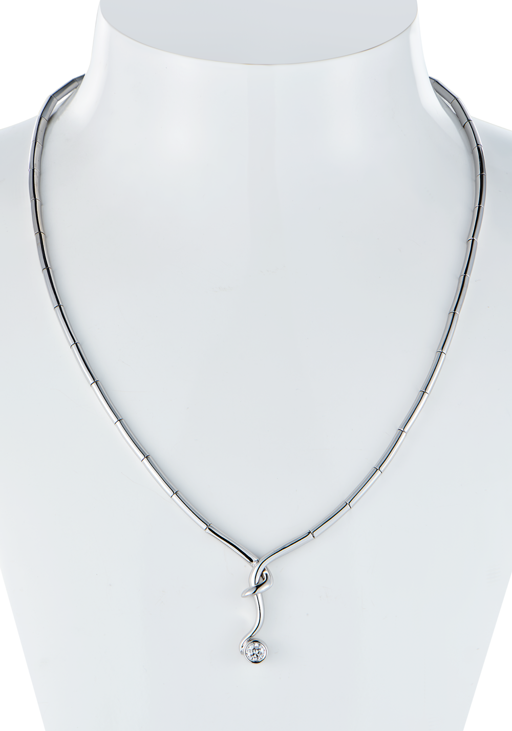 Колье No name White Gold 0,35 ct Round Cut Diamond(55068) №3