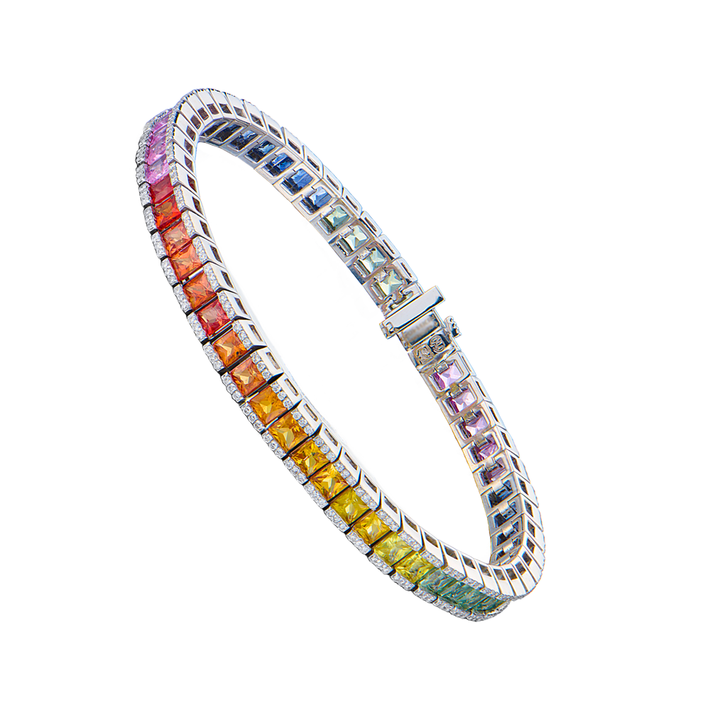 Браслет Ralfdiamonds 9,88 ct Multicolor Sapphire White Gold & 1,02 ct Diamonds RDB(55511) №2