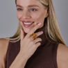 Кольцо No name Citrine & Yellow Gold(49672) №3